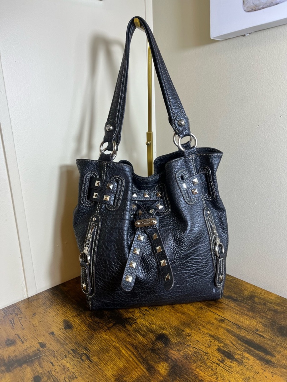 Katy van zeeland Studded Leather Tote Bag